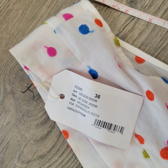 Vilagallo Women's Cotton Polka Dot Maxi Dress Size 36 - Picture 11 of 16